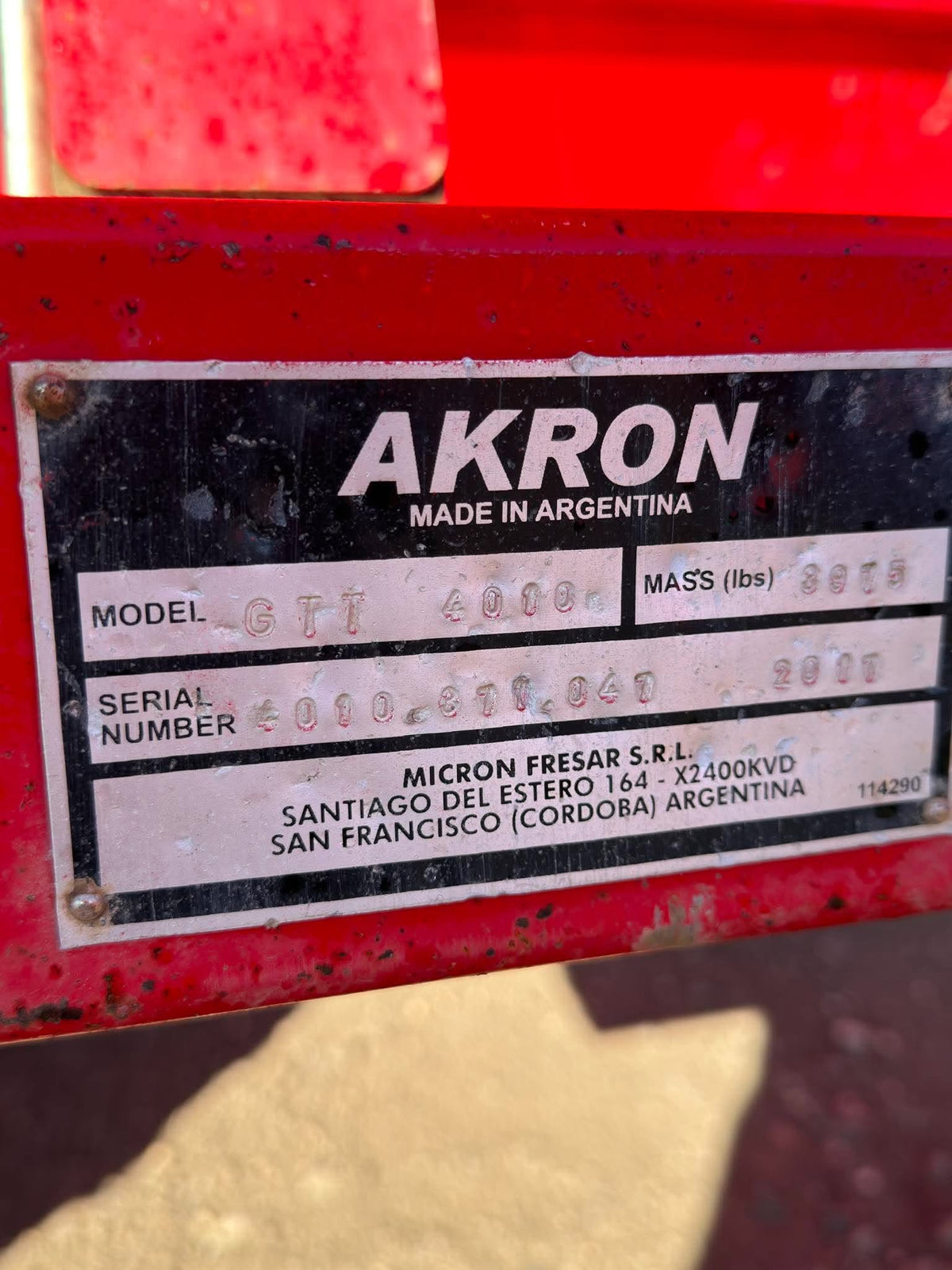 2017 Akron GTT 4010 Grain Bagger
