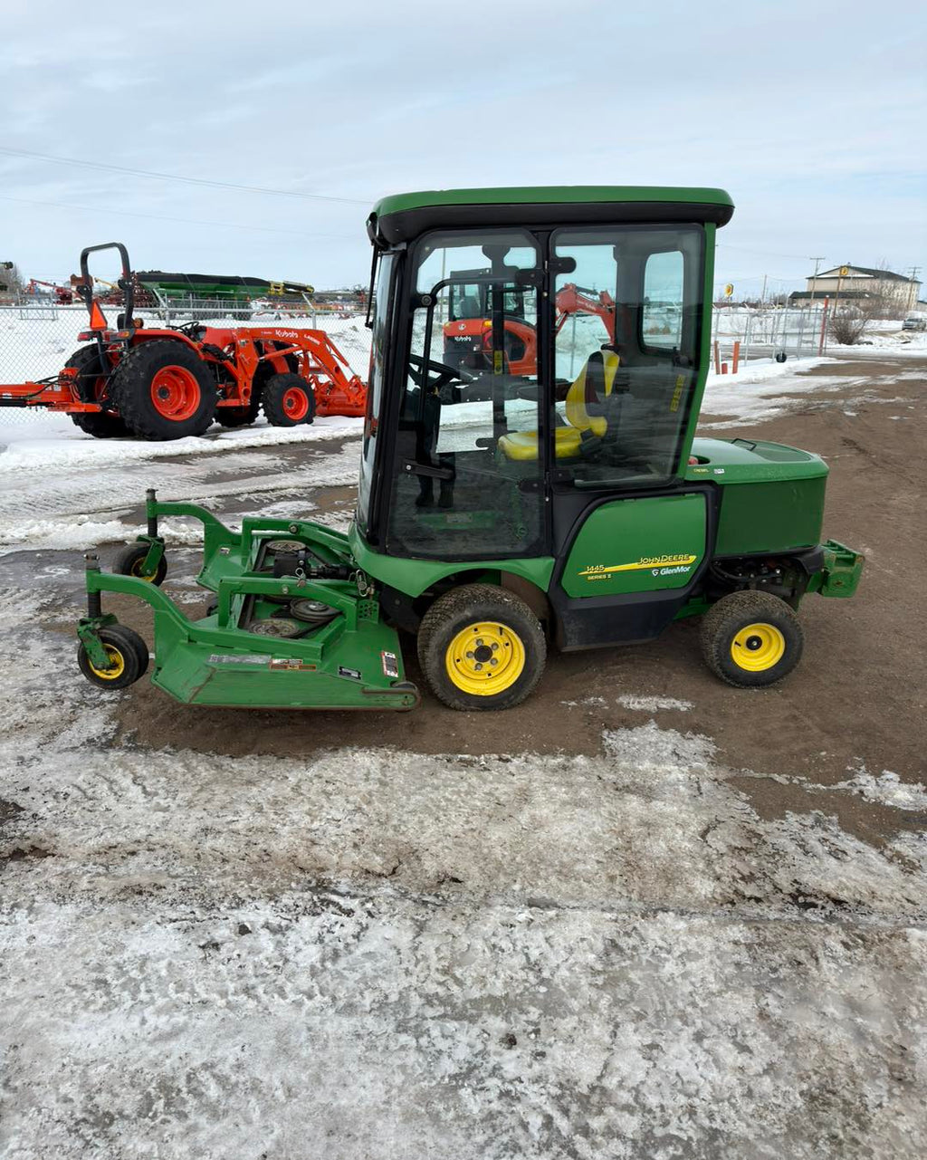2012 John Deere 1445 Front mount mower & sweeper