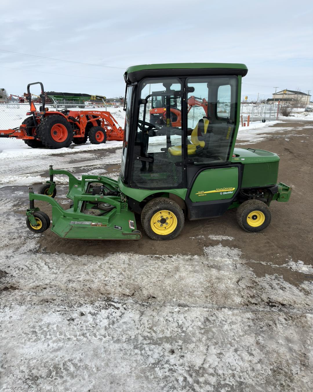 2012 John Deere 1445 Front mount mower & sweeper